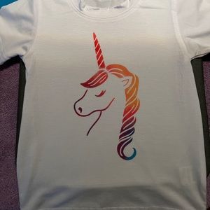 Cricut homemade unicorn T-shirt.
